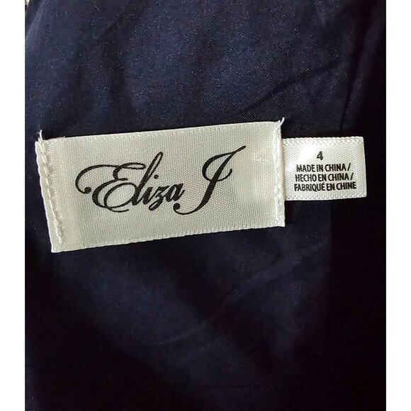 Eliza J Jumpsuit size 4 Navy Blue wide leg evening formal NWT - Picture 3 of 7